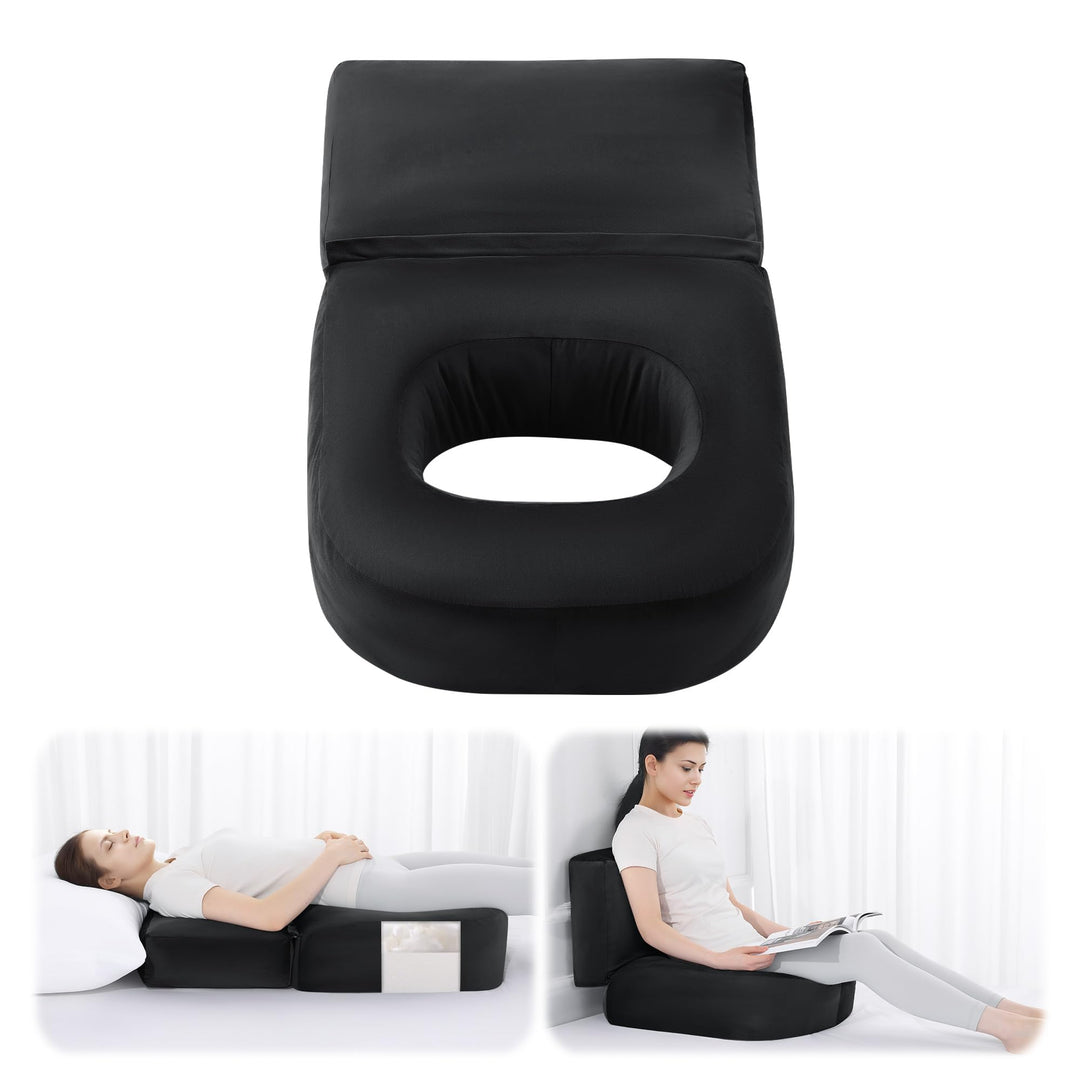 Extra Long Support Pillow with Mixed Filling for Seating and Sleeping | Extra Long Coverage for Your Back | Seat Cushions