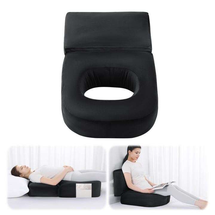 Extra Long Support Pillow with Mixed Filling for Seating and Sleeping | Extra Long Coverage for Your Back | Seat Cushions
