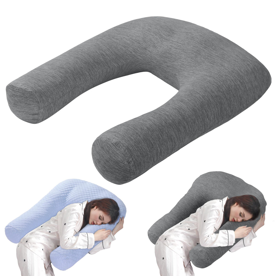 Cooling U-Shaped Body Pillow for Neck and Shoulder Support | Cool U-Shape Support All Night | Body Pillows