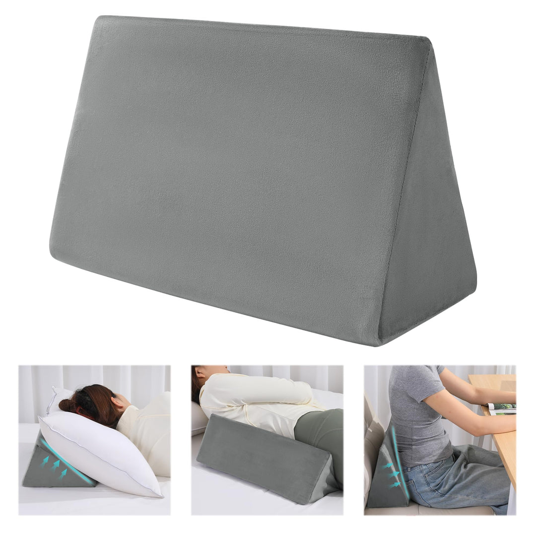 Small Foam Wedge Pillow for Side Sleeping and Leg Elevation | Compact Wedge, Big Comfort | Wedge Pillows
