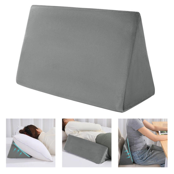 Small Foam Wedge Pillow for Side Sleeping and Leg Elevation | Compact Wedge, Big Comfort | Wedge Pillows