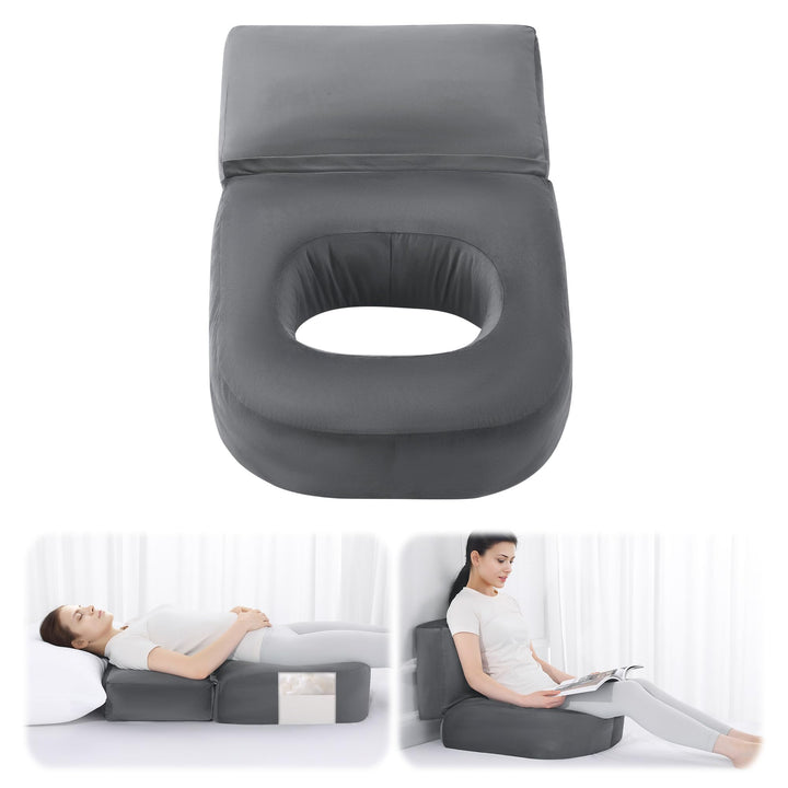 Extra Long Support Pillow with Mixed Filling for Seating and Sleeping | Extra Long Coverage for Your Back | Seat Cushions