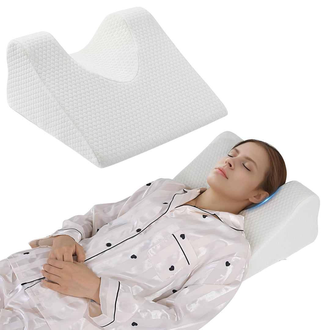Memory Foam Recovery Pillow for Back Sleeping with Face and Neck Support | Face-Friendly Support for Back Sleeping | Bed Pillows