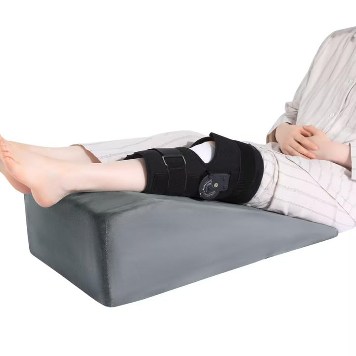 Leg Elevation Pillow with Handle and Leg Lifter in Two Widths | Carry Handle, Restful Legs | Wedge Pillows
