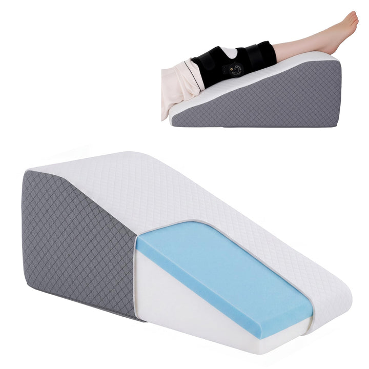 Contoured Leg Elevation Pillow for Comfortable Rest After a Long Day | Cradle-Shaped Leg Comfort | Wedge Pillows