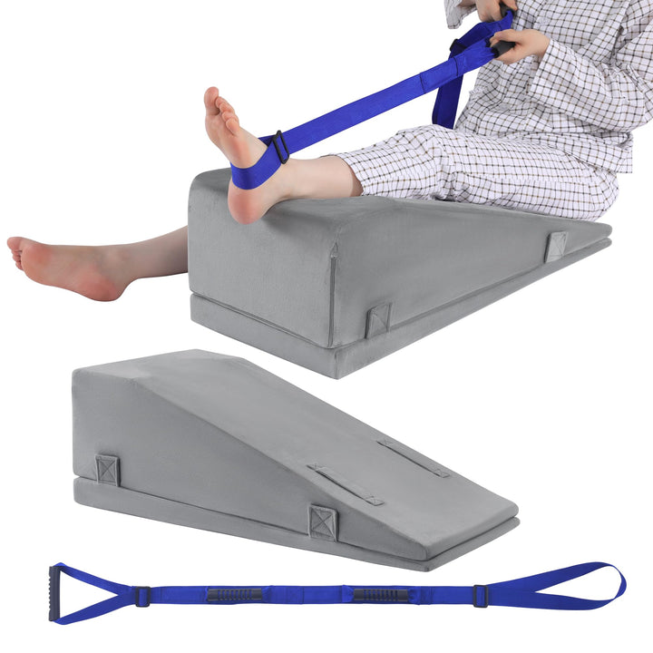 2-in-1 Adjustable Leg Elevation Wedge Pillow with Leg Lifter | Two Ways to Rest Your Legs | Wedge Pillows
