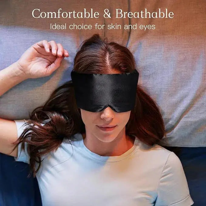Silky Satin Sleep Mask with Adjustable Strap for Total Darkness | Block Light for Deeper Rest | Sleep Masks