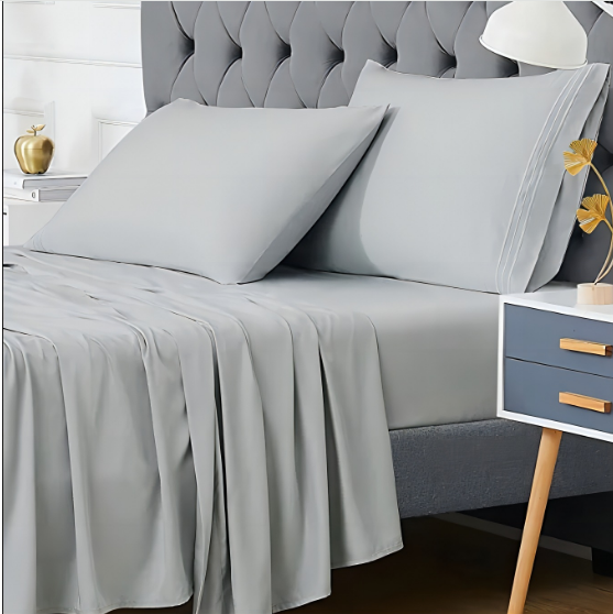 Luxury 500 Thread Count Microfiber Satin Sheet Set | Buttery Soft, Breathable Sheets | Bedding Sets