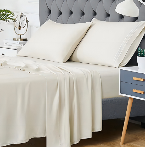 Soft Microfibre Sheet Set with Satin Finish and Deep Fit | Hotel-Style Softness in Four Sizes | Bedding Sets
