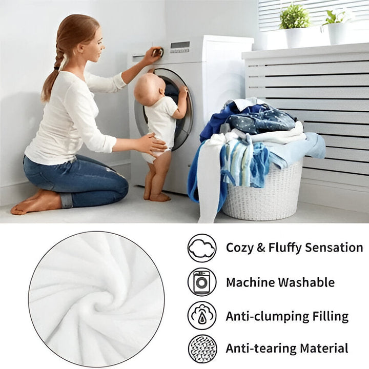 All-Season Plush Blanket with Minimal Design, Machine Washable, 39 x 63 in | Smooth Plush All-Season Blanket | Throw Blankets