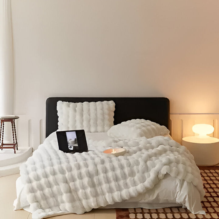 All-Season Plush Blanket with Minimal Design, Machine Washable, 39 x 63 in | Smooth Plush All-Season Blanket | Throw Blankets