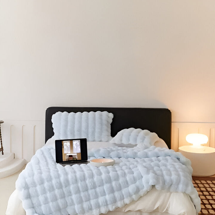 All-Season Plush Blanket with Minimal Design, Machine Washable, 39 x 63 in | Smooth Plush All-Season Blanket | Throw Blankets