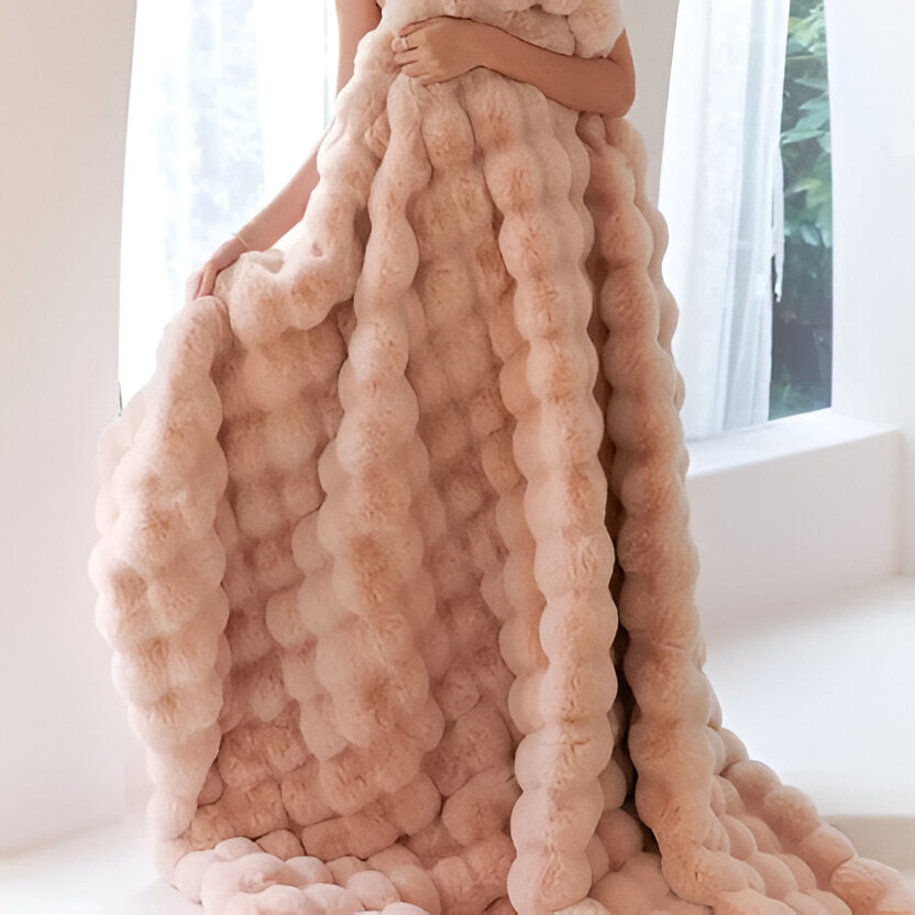 All-Season Plush Blanket with Minimal Design, Machine Washable, 39 x 63 in | Smooth Plush All-Season Blanket | Throw Blankets