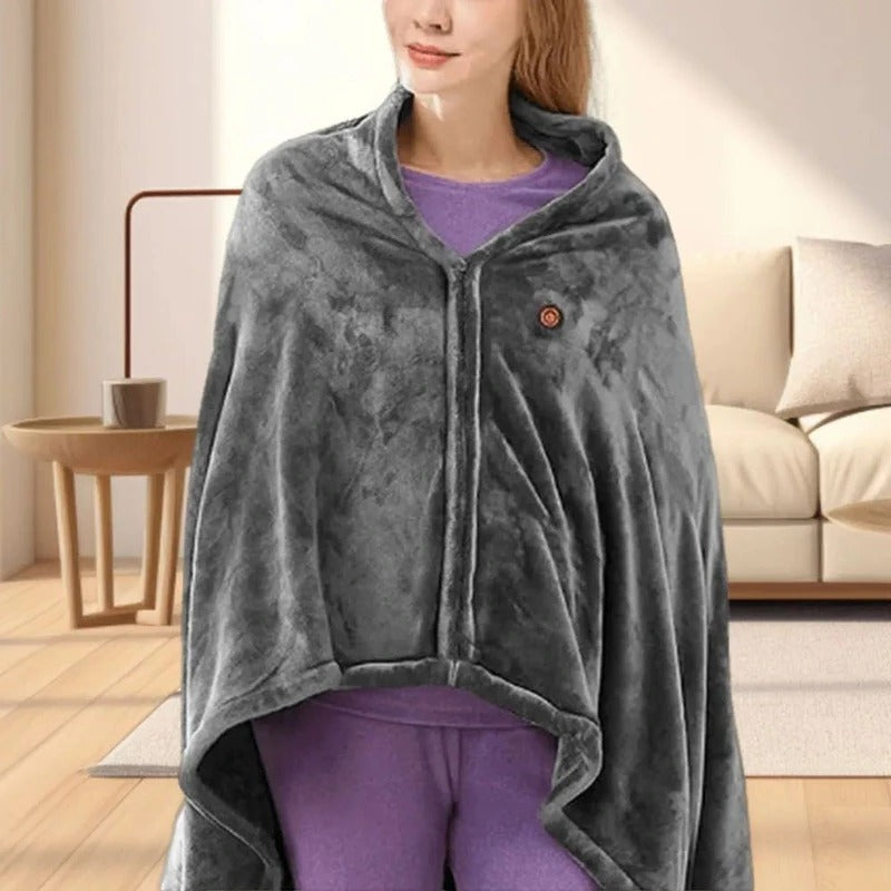 USB Electric Heated Blanket with Three Temperature Settings, Foldable | Three-Setting Portable Heated Blanket | Heated Blankets