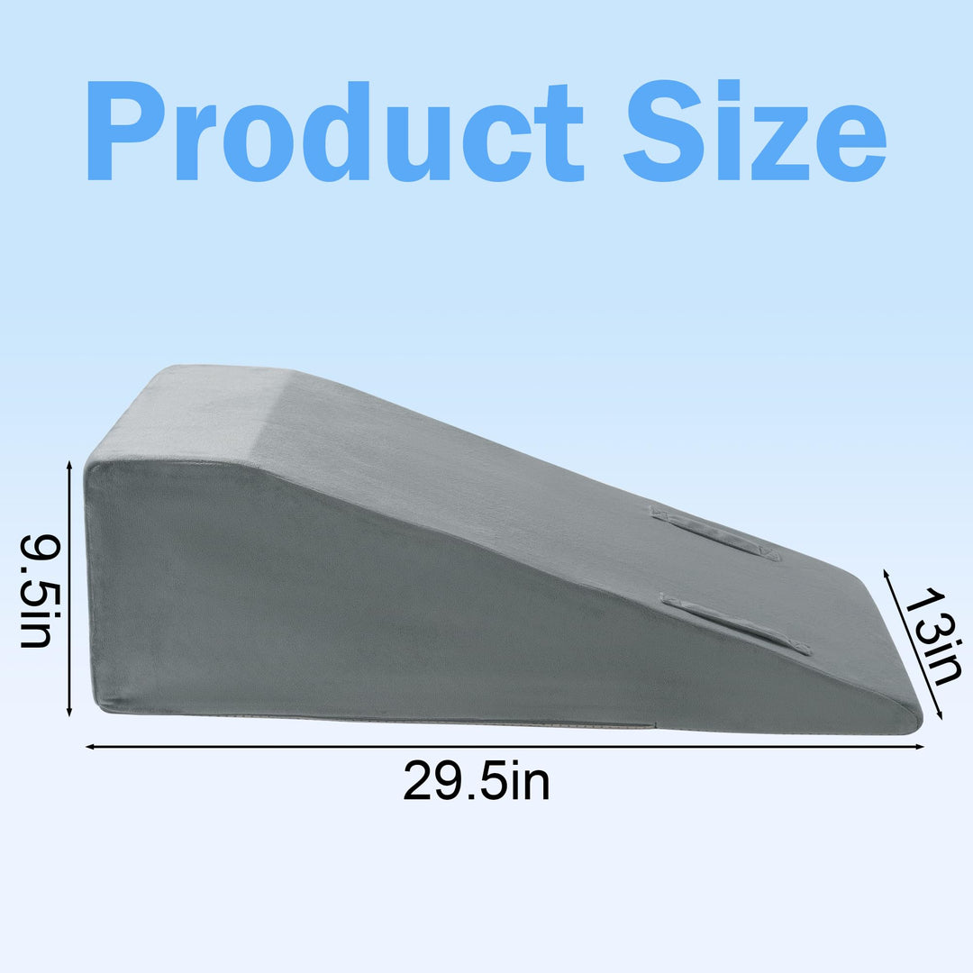 Leg Elevation Pillow with Handle and Leg Lifter in Two Widths | Carry Handle, Restful Legs | Wedge Pillows