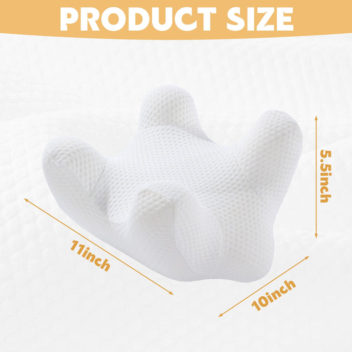 Ergonomic Air Layer Memory Foam Face and Neck Pillow | Breathable Face and Neck Contour | Bed Pillows
