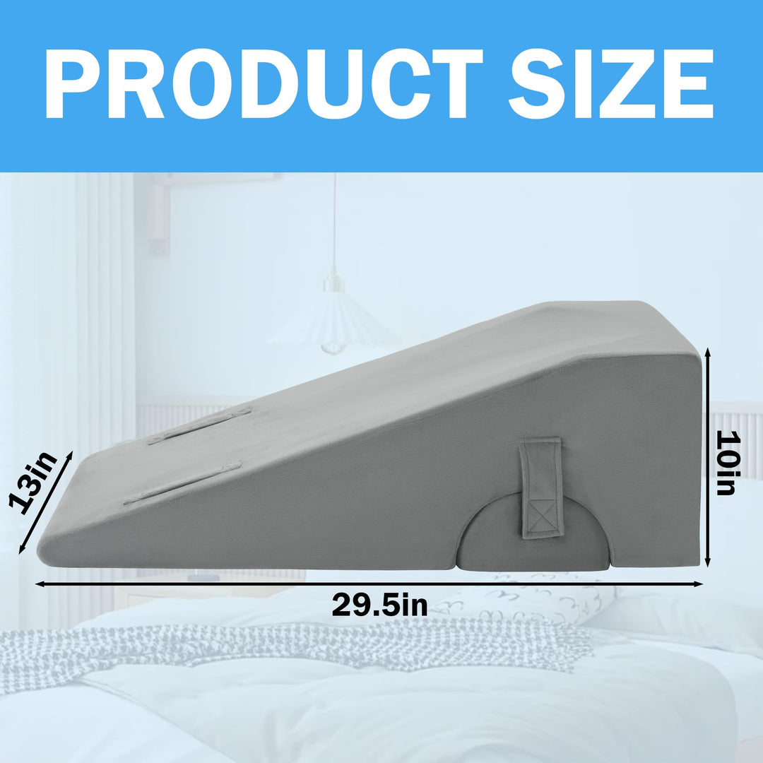 Contoured Knee and Leg Support Pillow in Single or Full Size | Stepped Support for Resting Legs | Wedge Pillows