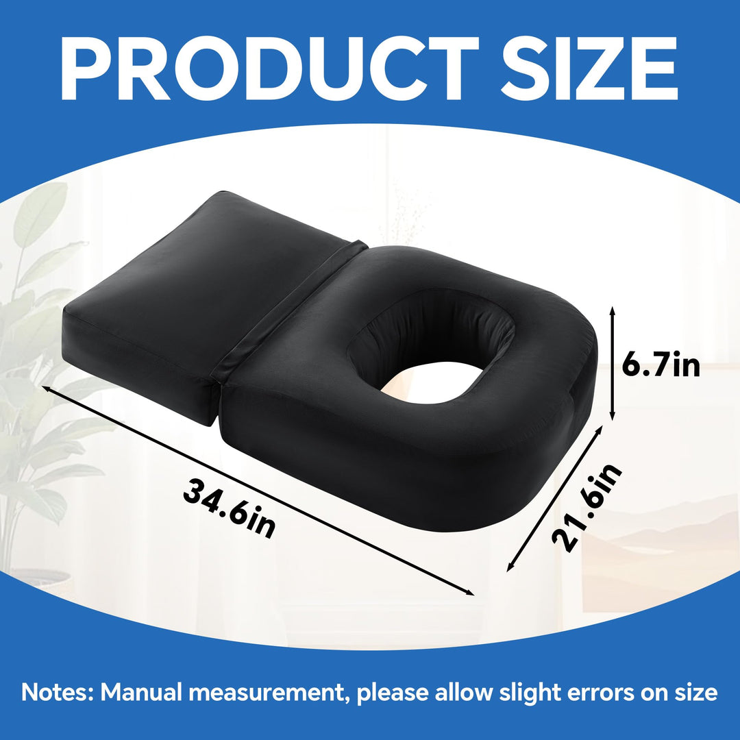 Extra Long Support Pillow with Mixed Filling for Seating and Sleeping | Extra Long Coverage for Your Back | Seat Cushions