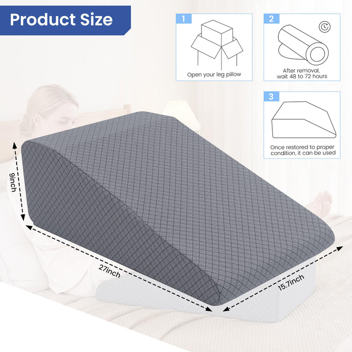 Leg Elevation Wedge Pillow in Two Sizes for Resting Comfort | Raised Legs, Restful Evenings | Wedge Pillows