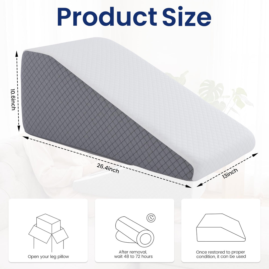 Contoured Leg Elevation Pillow for Comfortable Rest After a Long Day | Cradle-Shaped Leg Comfort | Wedge Pillows