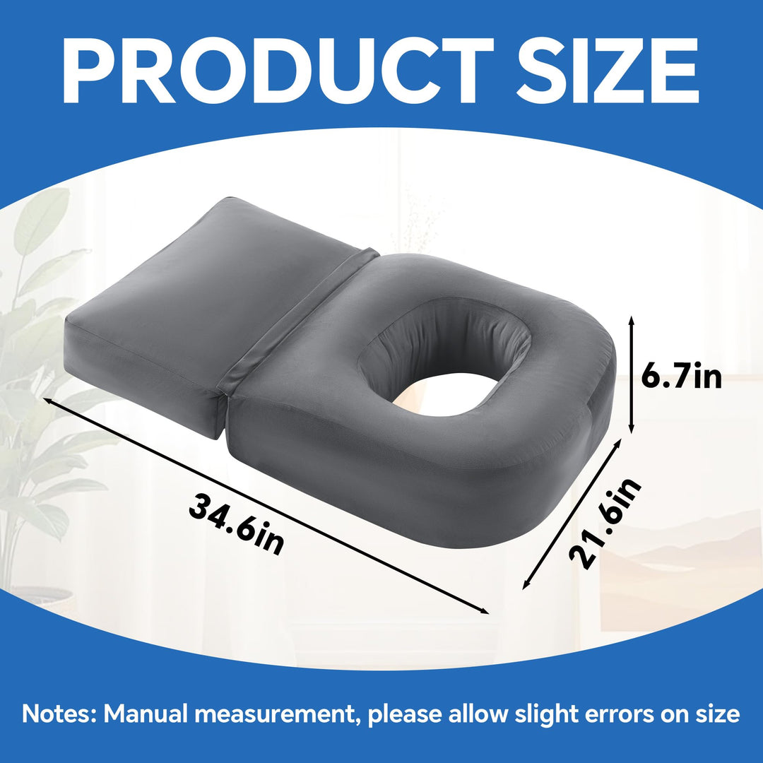 Extra Long Support Pillow with Mixed Filling for Seating and Sleeping | Extra Long Coverage for Your Back | Seat Cushions