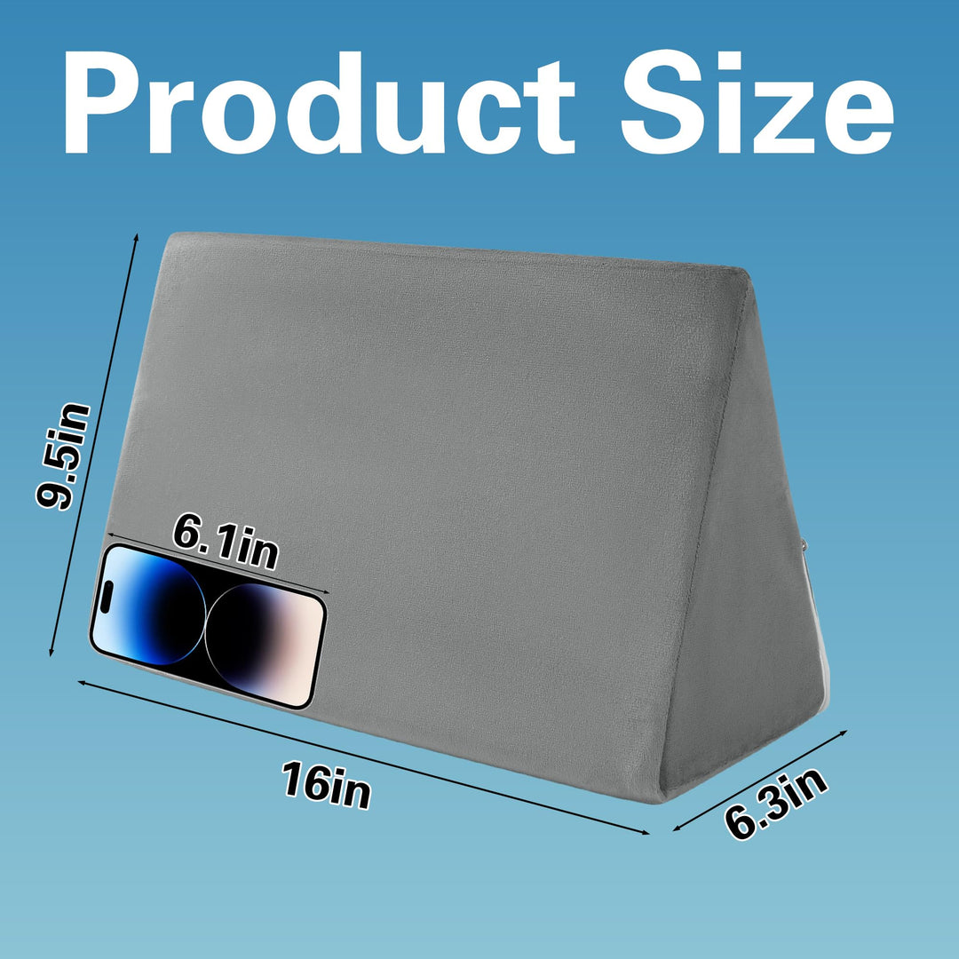 Small Foam Wedge Pillow for Side Sleeping and Leg Elevation | Compact Wedge, Big Comfort | Wedge Pillows