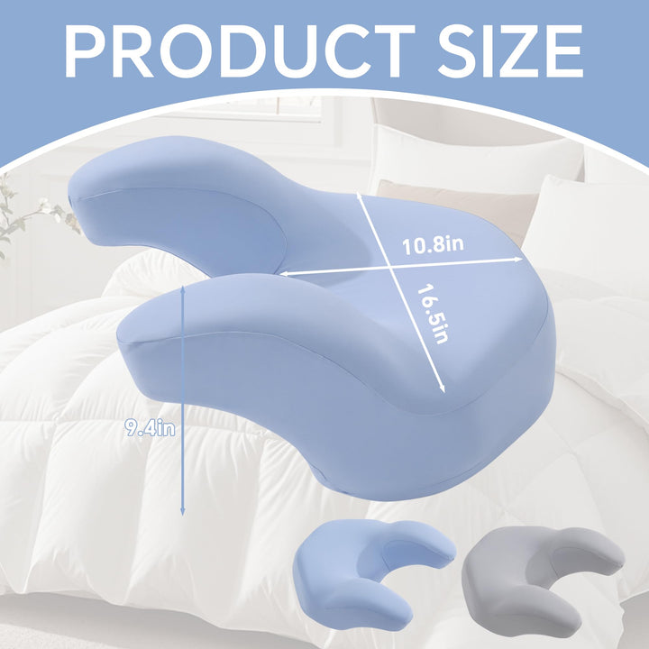Adjustable Height Memory Foam Back Sleeping Pillow with Two Washable Covers | Back Sleeper Pillow, Your Height | Bed Pillows