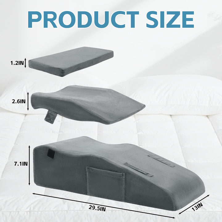 Height Adjustable Leg Elevation Wedge Pillow with Washable Cover | Choose Your Perfect Leg Height | Wedge Pillows