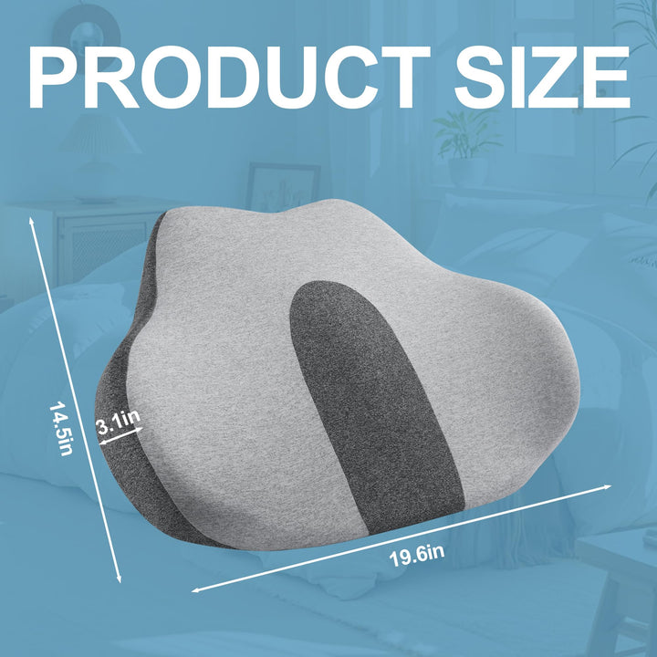 Elevated Lower Back Pillow for Sleeping, Ergonomic Memory Foam Cushion | Elevated Lower Back and Hip Comfort | Wedge Pillows