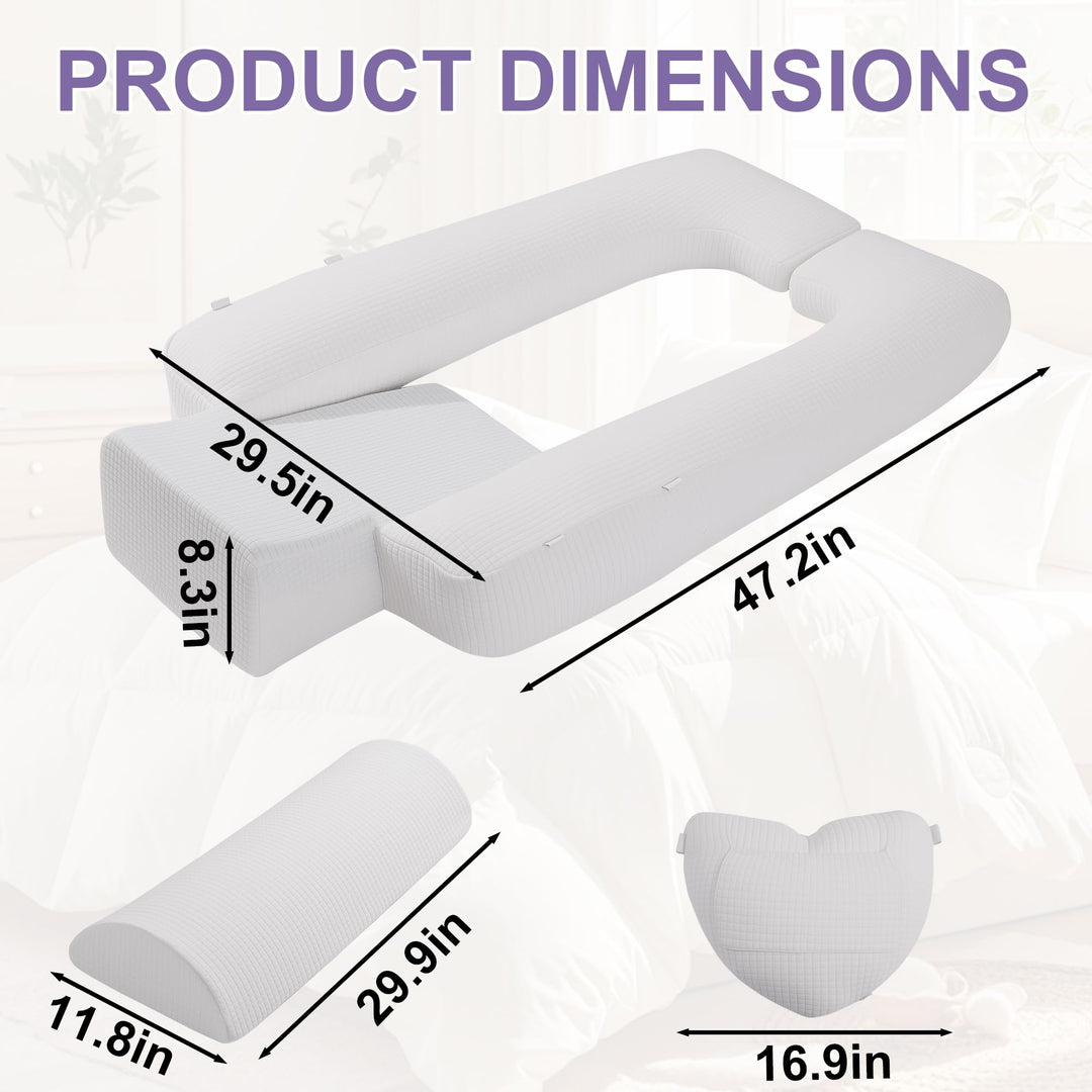 Adjustable Memory Foam Wedge Pillow for Torso and Upper Body Support | Adjustable Upper Body Lift | Wedge Pillows