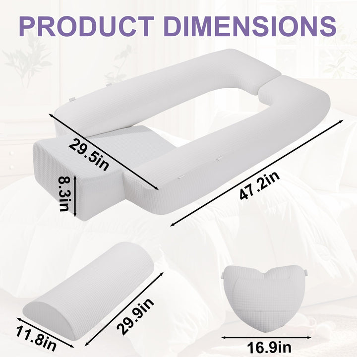 Adjustable Memory Foam Wedge Pillow for Torso and Upper Body Support | Adjustable Upper Body Lift | Wedge Pillows