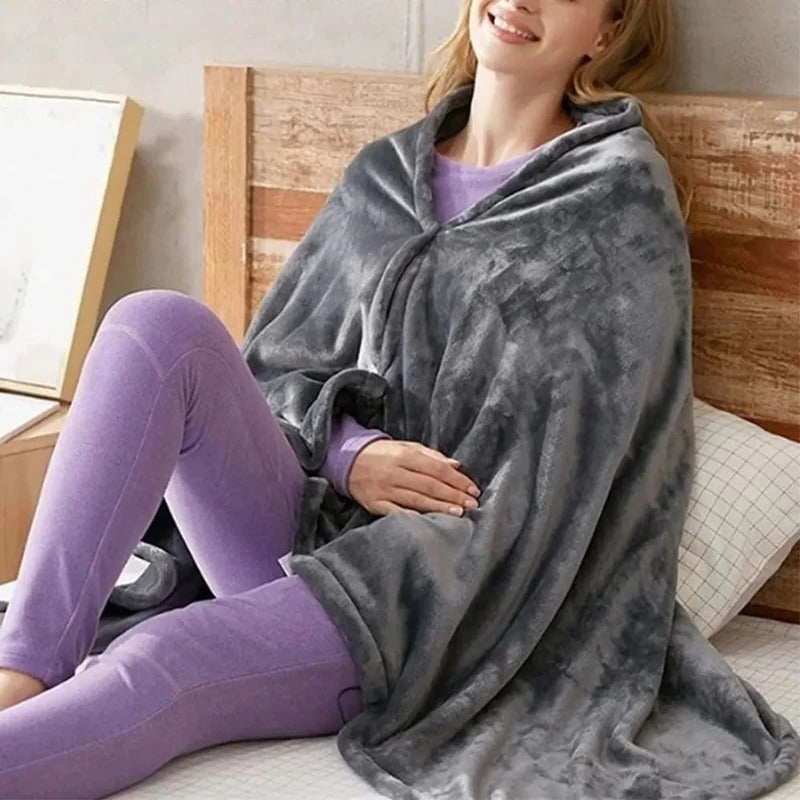 USB Electric Heated Blanket with Three Temperature Settings, Foldable | Three-Setting Portable Heated Blanket | Heated Blankets