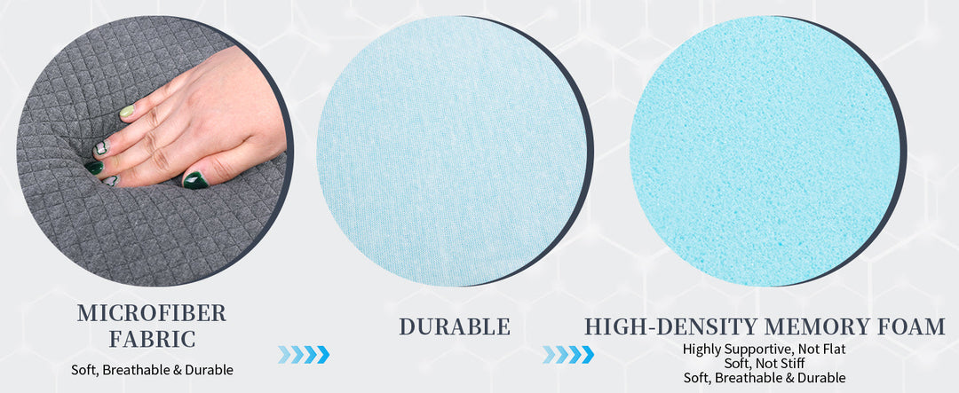 4 Inch Z-Shaped Memory Foam Knee Pillow with Pressure Relief Support | Z-Shaped Cushion for Side Sleepers | Knee Pillows