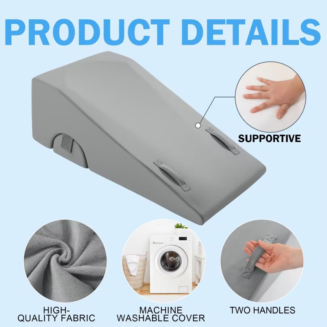 Contoured Knee and Leg Support Pillow in Single or Full Size | Stepped Support for Resting Legs | Wedge Pillows
