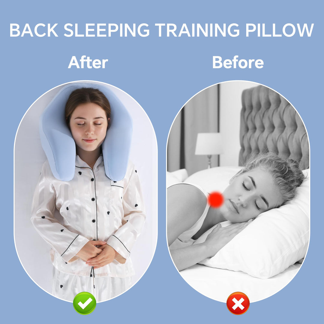 Adjustable Height Memory Foam Back Sleeping Pillow with Two Washable Covers | Back Sleeper Pillow, Your Height | Bed Pillows