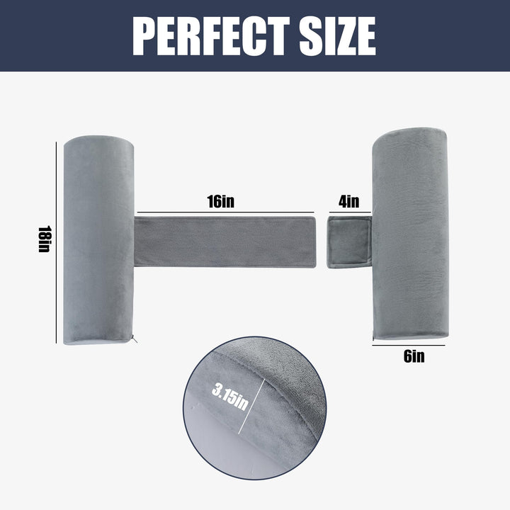 Adjustable Half-Moon Memory Foam Bolster for Sleep Positioning | Half-Moon Bolster for Easy Positioning | Bolster Pillows