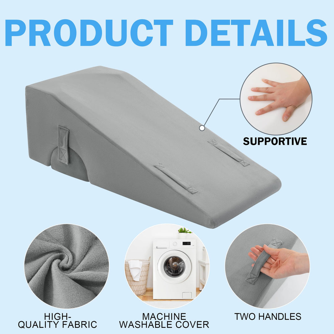 Contoured Knee and Leg Support Pillow in Single or Full Size | Stepped Support for Resting Legs | Wedge Pillows