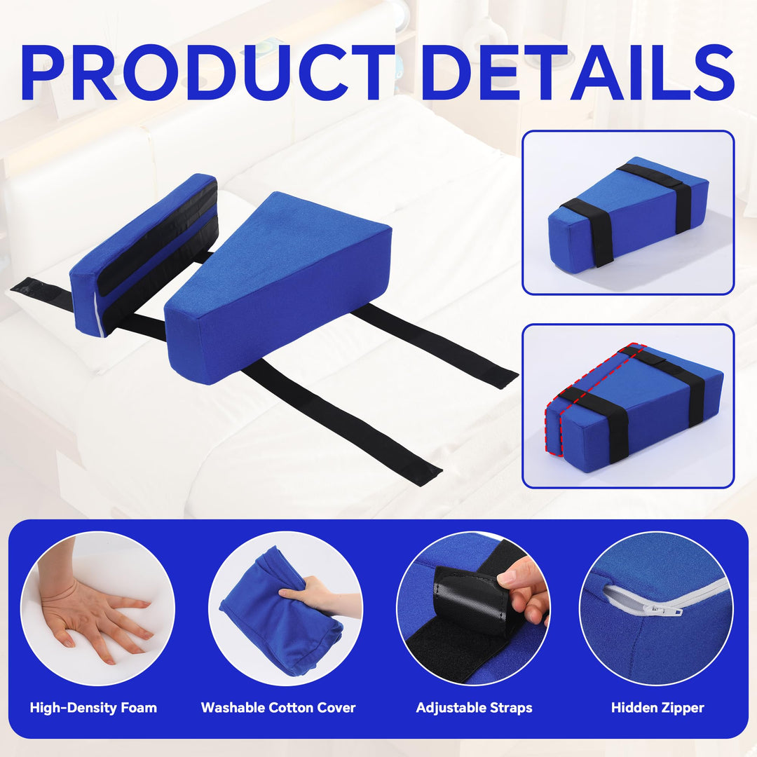 Adjustable Hip Support Kit with Knee Pillow, Strap and Washable Cover | Complete Knee Pillow Kit with Strap | Knee Pillows