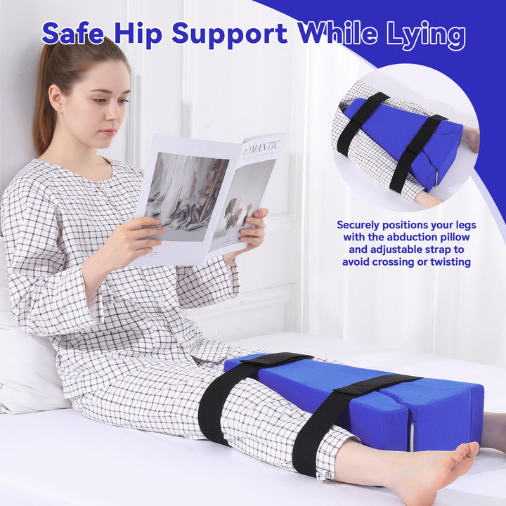 2-in-1 Separable Hip Support Pillow with Strap for Knee Separation | Two-in-One Knee Separator with Strap | Knee Pillows