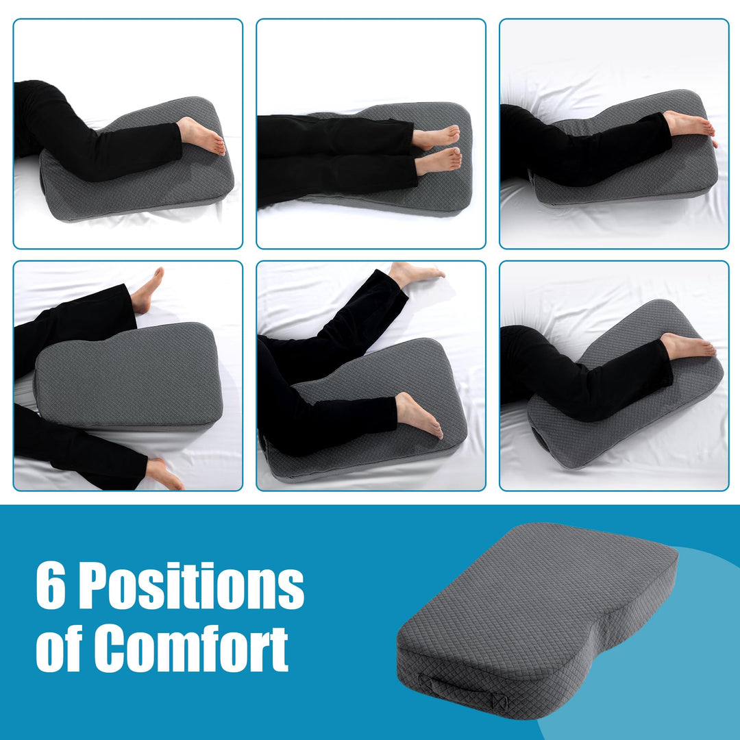 Memory Foam Knee Pillow for Side Sleepers, Pregnancy and Hip Alignment | Knee Pillow for Comfortable Alignment | Knee Pillows