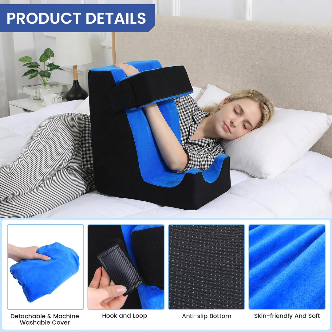 Arm Elevation Pillow for Shoulder, Elbow and Hand Support with Washable Cover | Raised Arm Support for Easy Rest | Wedge Pillows