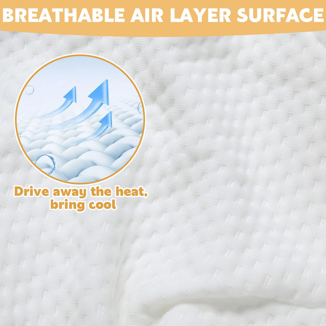 Ergonomic Air Layer Memory Foam Face and Neck Pillow | Breathable Face and Neck Contour | Bed Pillows