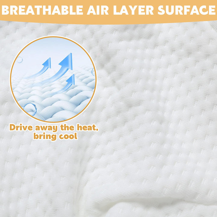 Ergonomic Air Layer Memory Foam Face and Neck Pillow | Breathable Face and Neck Contour | Bed Pillows