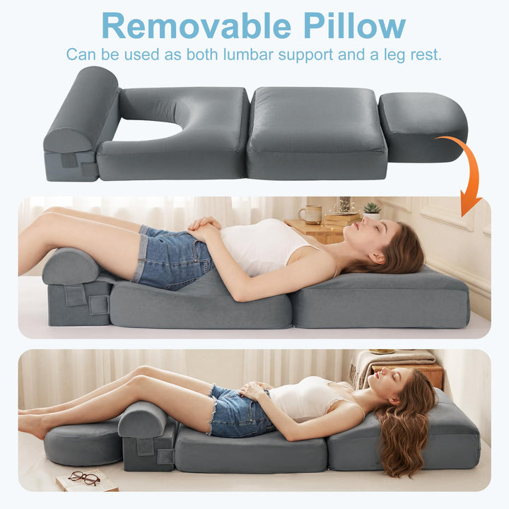 Adjustable Seat Cushion with Pressure Relief in High-Density Foam | Adjustable Multi-Use Seat Comfort | Seat Cushions
