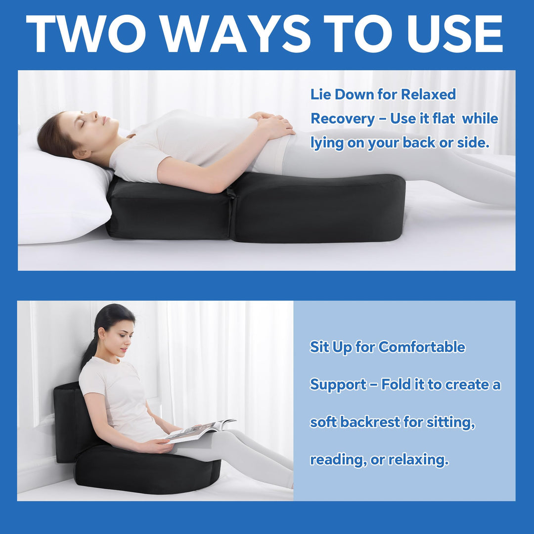 Extra Long Support Pillow with Mixed Filling for Seating and Sleeping | Extra Long Coverage for Your Back | Seat Cushions
