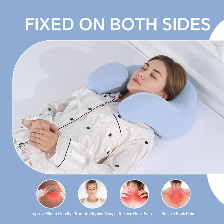 Adjustable Height Memory Foam Back Sleeping Pillow with Two Washable Covers | Back Sleeper Pillow, Your Height | Bed Pillows