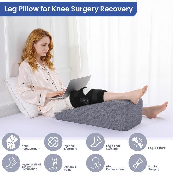 Leg Elevation Wedge Pillow in Two Sizes for Resting Comfort | Raised Legs, Restful Evenings | Wedge Pillows