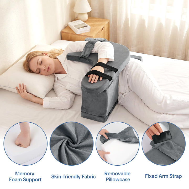 Memory Foam Arm Elevation Pillow for Side Sleepers and Shoulder Comfort | Memory Foam Shoulder and Arm Rest | Wedge Pillows