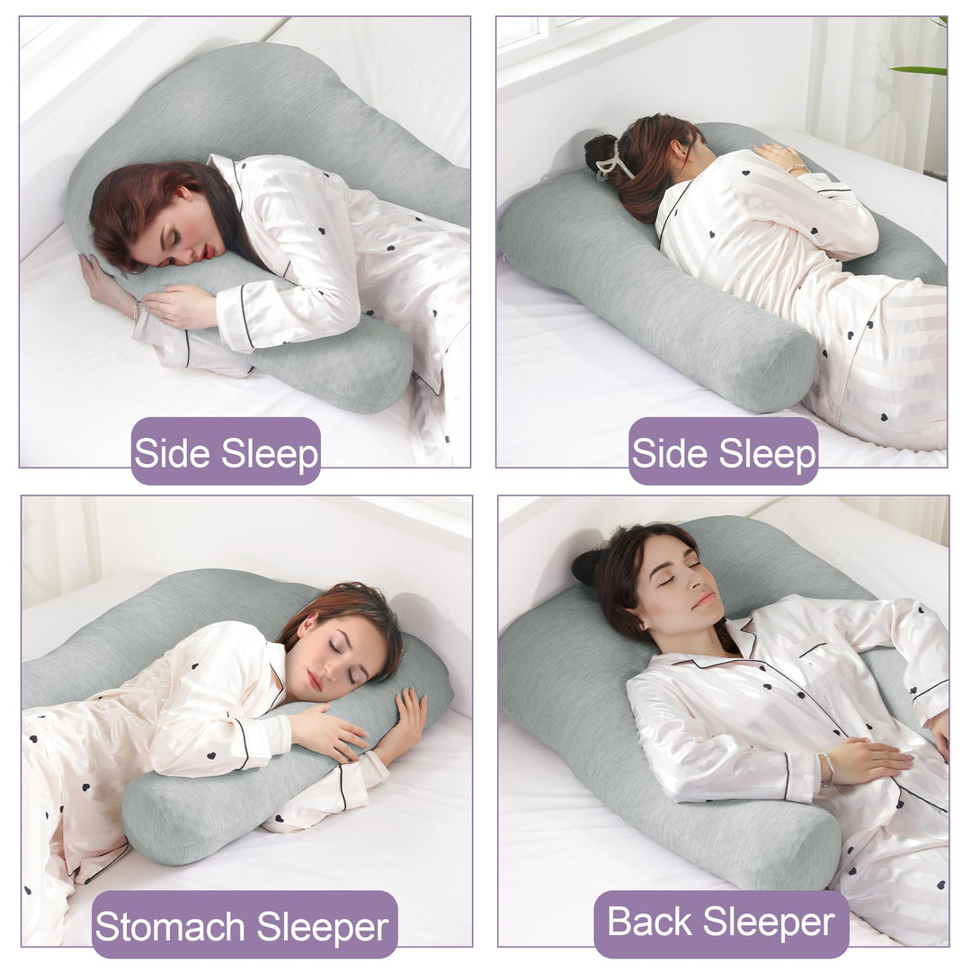 Cooling U-Shaped Body Pillow for Neck and Shoulder Support | Cool U-Shape Support All Night | Body Pillows