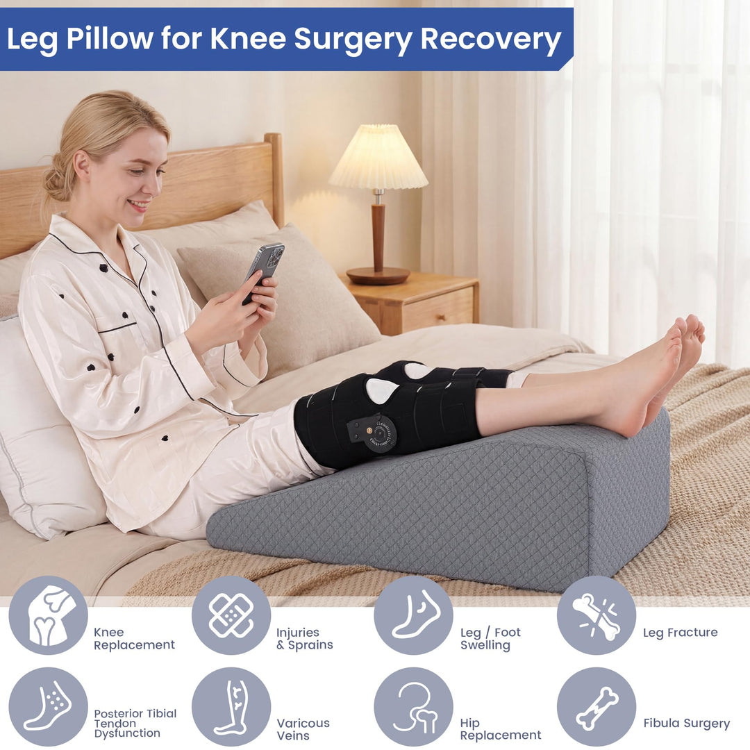 Leg Elevation Wedge Pillow in Two Sizes for Resting Comfort | Raised Legs, Restful Evenings | Wedge Pillows
